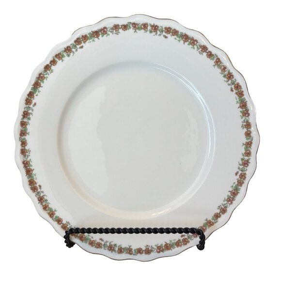 Haviland Limoges Blake & Henderson Gold/copper/flower 9.5 Plate China French Fra - Picture 1 of 4